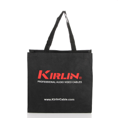 wholesale cheap eco-friendly black sewing non woven polypropylene  promotional tote shopping bag custom non woven bag