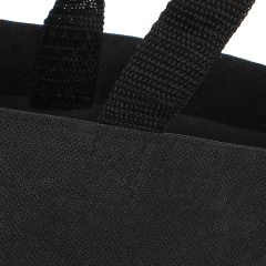 wholesale cheap eco-friendly black sewing non woven polypropylene  promotional tote shopping bag custom non woven bag