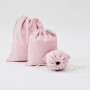 custom logo cotton pouch small plain pink canvas cotton drawstring gift bags