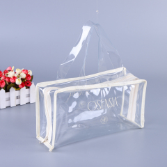 Popular fashion shopping color PVC handbag cosmetic bag Tote bag shopping bag customization
