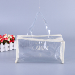 Popular fashion shopping color PVC handbag cosmetic bag Tote bag shopping bag customization