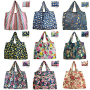 custom eco friendly grocery waterproof polyester reusable foldable tote shopping bag