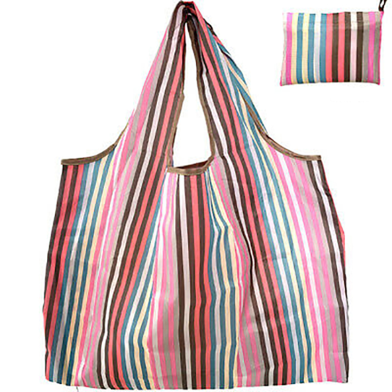 custom eco friendly grocery waterproof polyester reusable foldable tote shopping bag