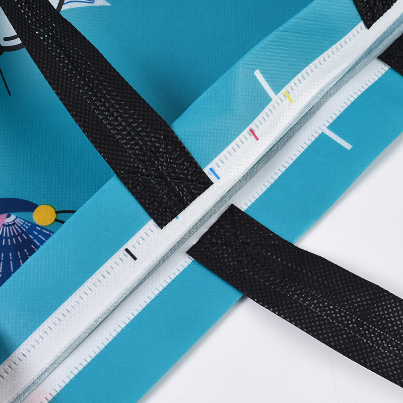 Stock reusable eco friendly portable pp laminated non woven fabric shopping bag