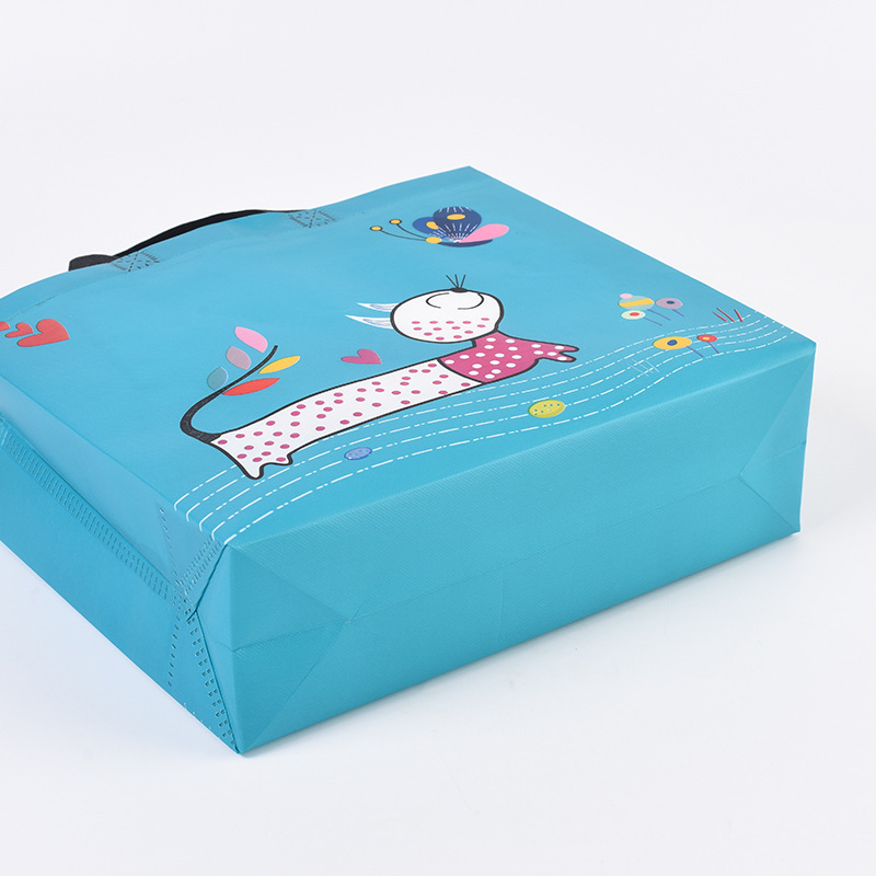 Stock reusable eco friendly portable pp laminated non woven fabric shopping bag
