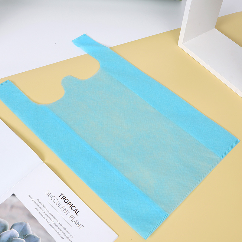 Custom print non woven shopping tote bag ECO non woven fabric carry supermarket vest bag non woven T- shirt bag