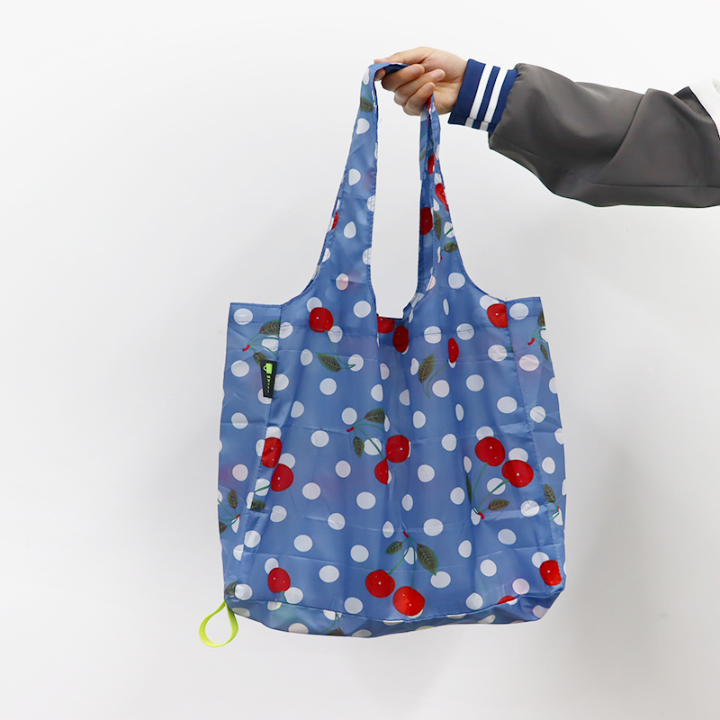 Easy Carry  Large  Capacity Customized Foldable Polyester Grocery Shopping Tote Bag