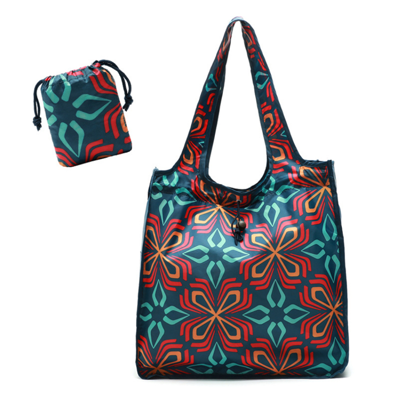 Promotion wholesale foldable polyester supermarket shopping  bag
