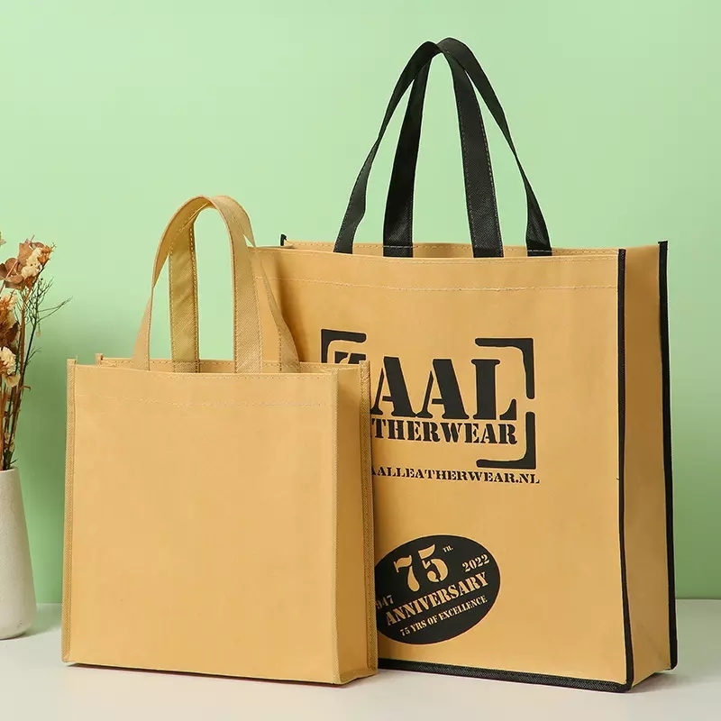 Wholesale reusable custom reusable eco supermarket PP non woven shopping tote bags
