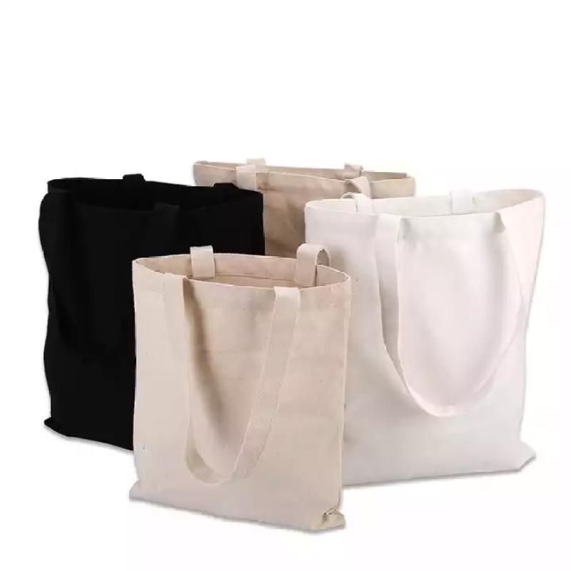 Promotional eco friendly reusable custom logo cotton canvas tote shopping bags