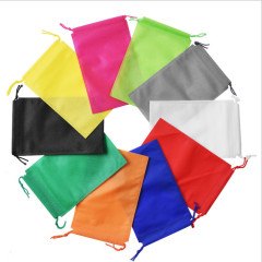 wholesale eco friendly storage pouch non woven custom drawstring shoes dust bag