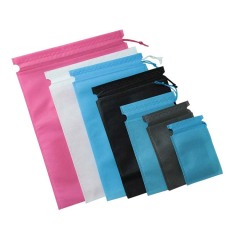 wholesale eco friendly storage pouch non woven custom drawstring shoes dust bag