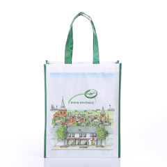 Wholesale customized reusable pp laminated non woven shopping tote bags