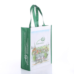 Wholesale customized reusable pp laminated non woven shopping tote bags
