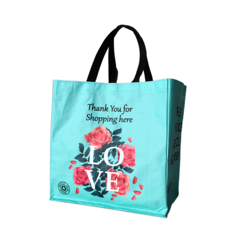 Custom Printed ECO  Friendly Recycle PP Fabric Non Woven Shopping Carry Reusable Grocery Tote Bags with Logo