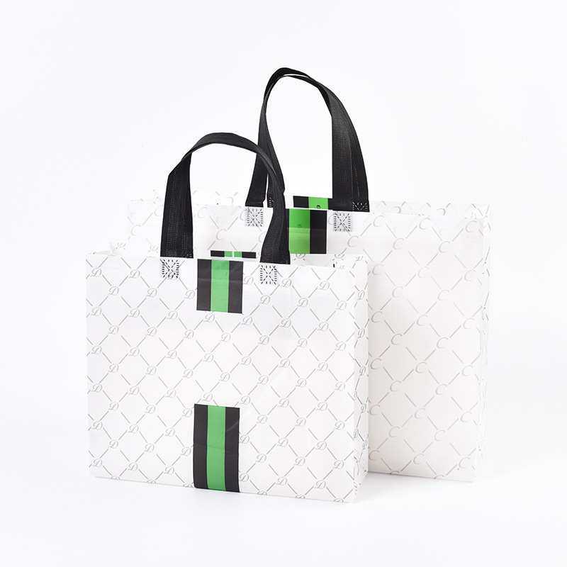 Custom portable eco friendly pp laminated non woven fabric tote shopping bag