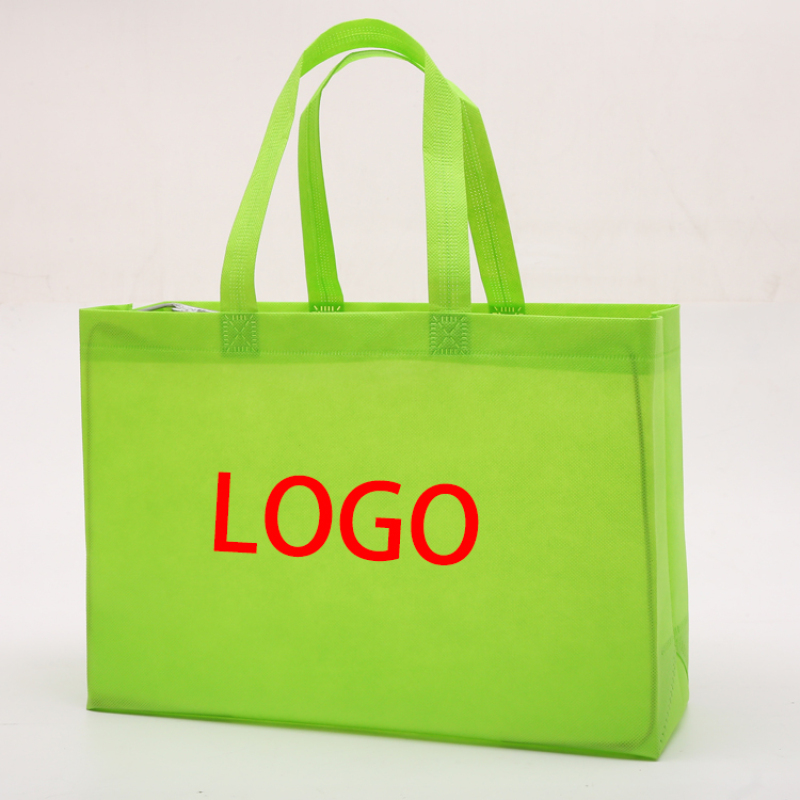 Wholesale free sample stock custom logo eco pp non woven shopping bag tote bag