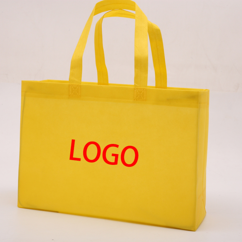 Wholesale free sample stock custom logo eco pp non woven shopping bag tote bag