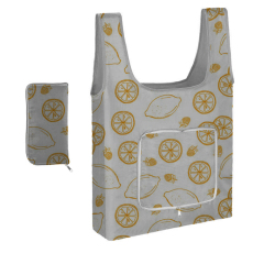 Reusable folding nylon portable grocery bags polyester foldable tote shopping bag with custom logo