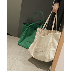 Wholesale high quality reusable custom logo large cotton canvas shopping tote bag