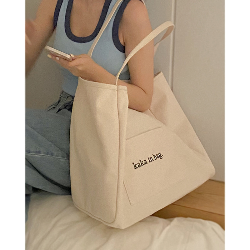Wholesale high quality reusable custom logo large cotton canvas shopping tote bag