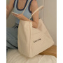 Wholesale high quality reusable custom logo large cotton canvas shopping tote bag