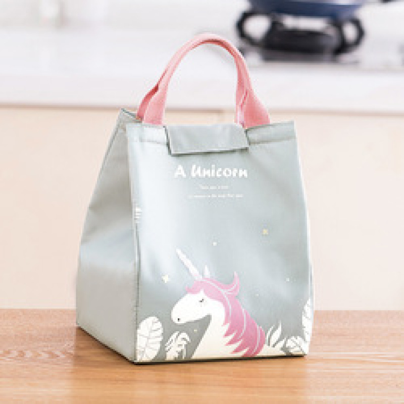 Stock cute unicorn portable school insulated lunch cooler bags for kids