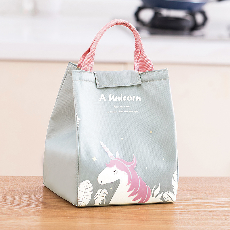 Stock cute unicorn portable school insulated lunch cooler bags for kids