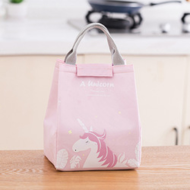 Stock cute unicorn portable school insulated lunch cooler bags for kids