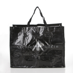 Customized PP  woven Bags with your own logo, Reusable Grocery Bag with handle