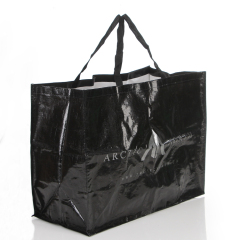 Customized PP  woven Bags with your own logo, Reusable Grocery Bag with handle