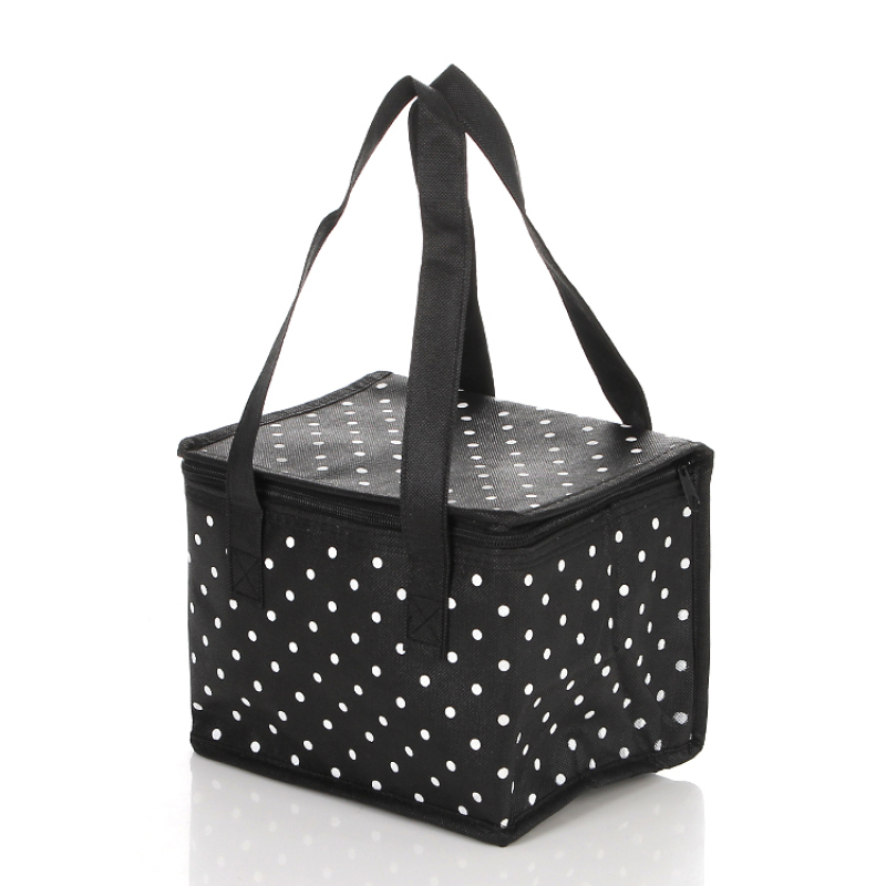 Reusable eco friendly custom logo non woven outdoor insulated cooler tote bag