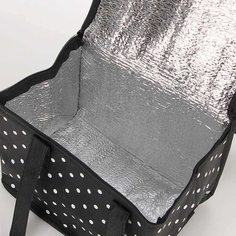 Reusable eco friendly custom logo non woven outdoor insulated cooler tote bag