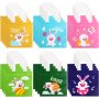 Colorful Non-Woven Bags,  Gift Tote Bags Reusable Candy Bags with Handle for Easter Party Favors