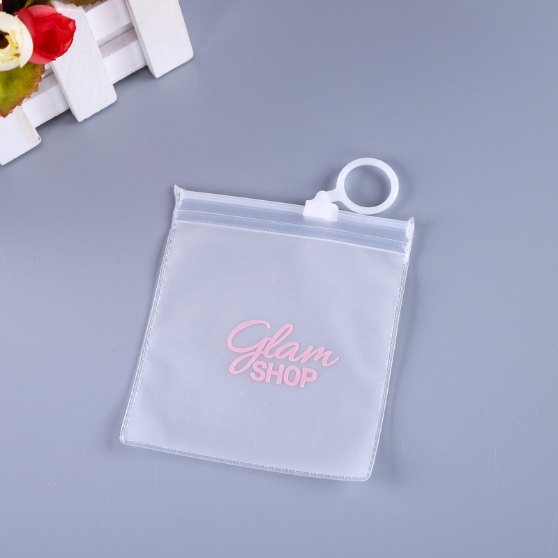 Custom Earrings Necklace Packaging Zipper Bag Transparent PVC Jewelry Cosmetics Ziplock Bag