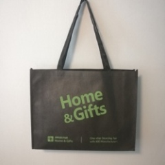 wholesale cheap eco-friendly black  sewing  heavy duty 120gsm non woven polypropylene  promotional tote shopping bag   bag