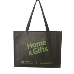 wholesale cheap eco-friendly black  sewing  heavy duty 120gsm non woven polypropylene  promotional tote shopping bag   bag