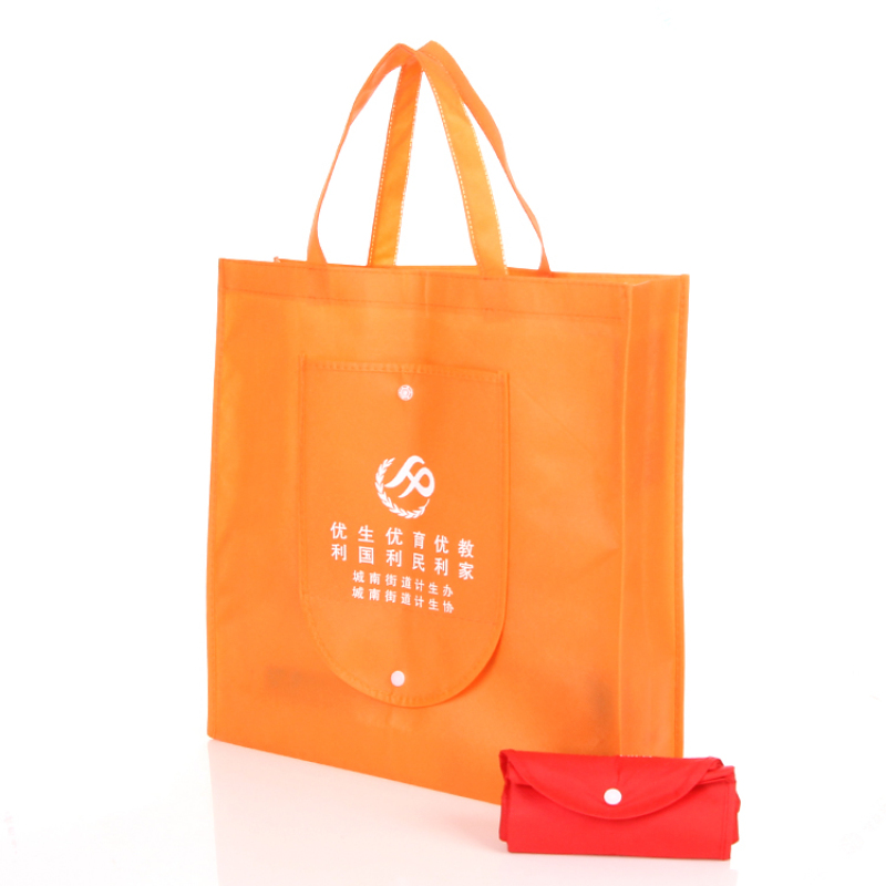 Reusable non woven shopping foldable tote storage bags with logo
