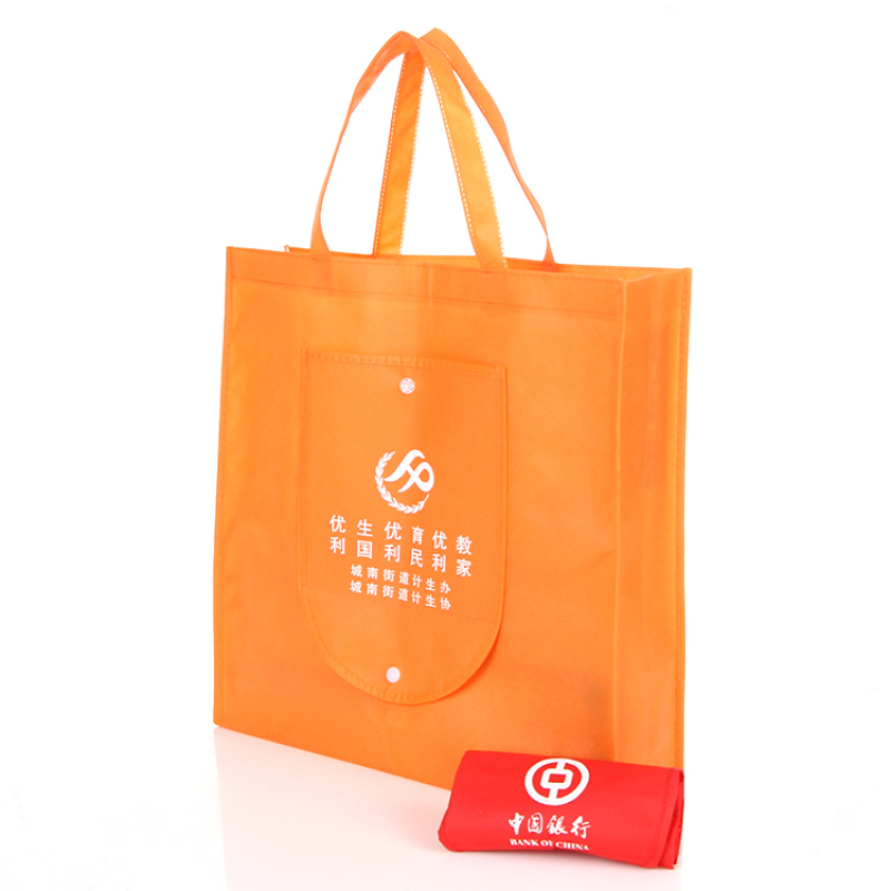 Reusable non woven shopping foldable tote storage bags with logo