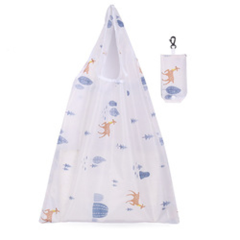 Wholesale washable 210T polyester nylon reusable foldable carry bags for shopping