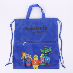 promotional waterproof polyester nylon custom logo drawstring backpack bags