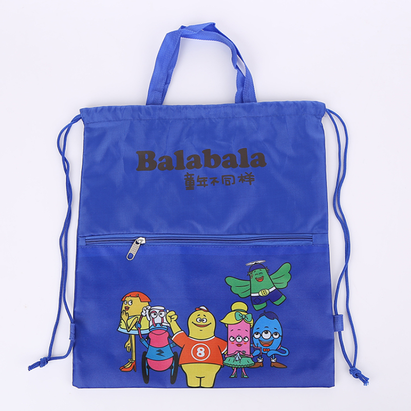promotional waterproof polyester nylon custom logo drawstring backpack bags