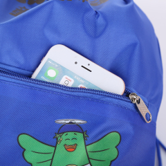 promotional waterproof polyester nylon custom logo drawstring backpack bags