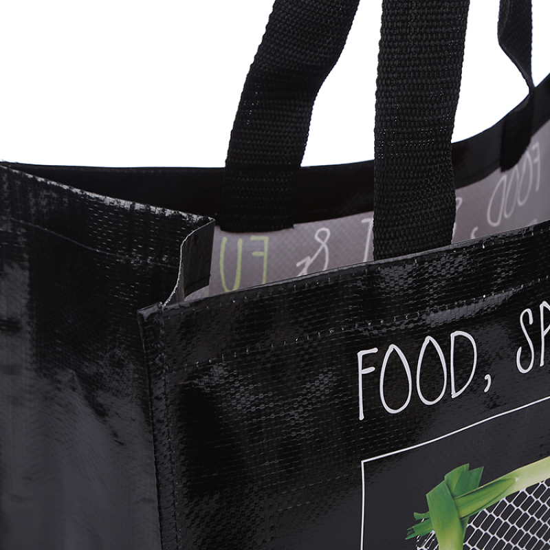 promotional large capacity reusable laminated rpet pp woven shopping bag