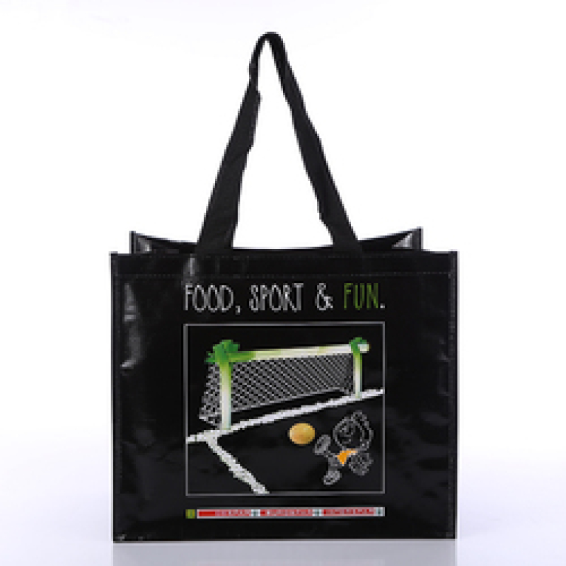 promotional large capacity reusable laminated rpet pp woven shopping bag