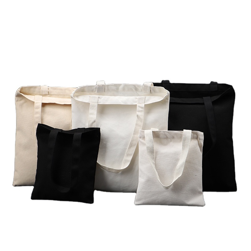 Wholesale Eco-friendly Reusable plain custom printed shopping canvas tote bags