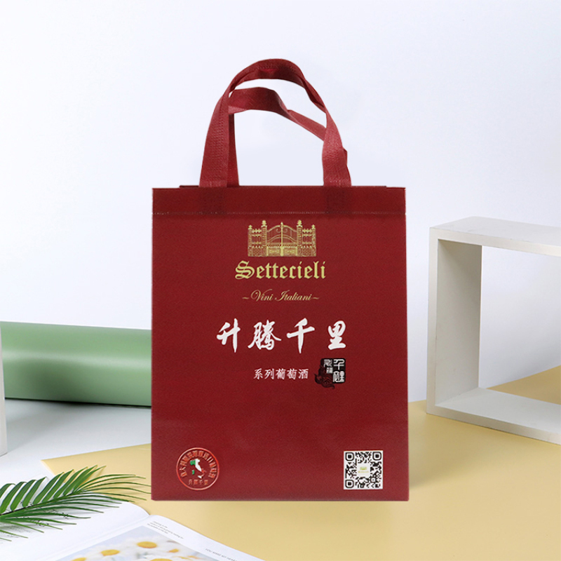 Custom printing ultrasonic nonwoven bag pp laminated non woven grocery tote shopping bags