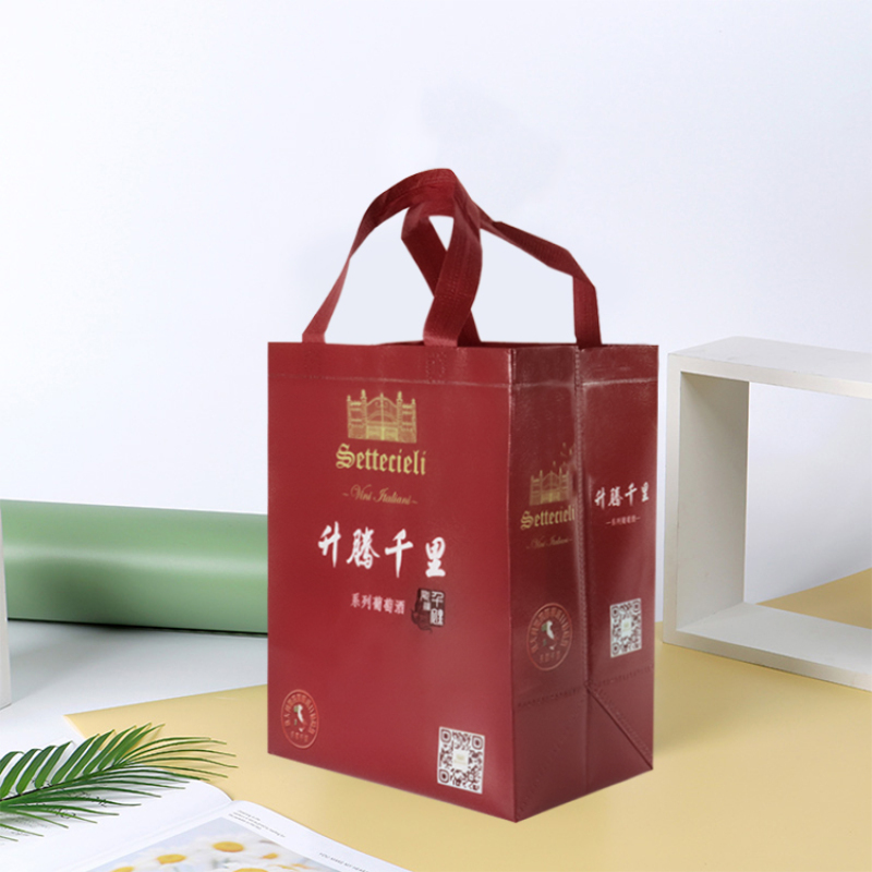 Custom printing ultrasonic nonwoven bag pp laminated non woven grocery tote shopping bags