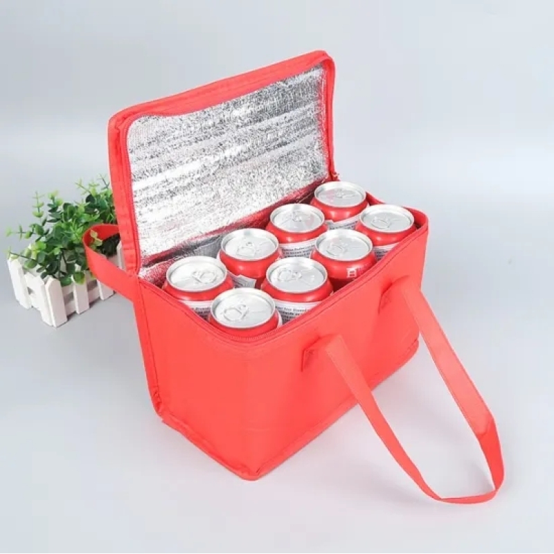 Stock plain custom logo portable non woven beer insulated cooler bag for food