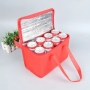 Stock plain custom logo portable non woven beer insulated cooler bag for food